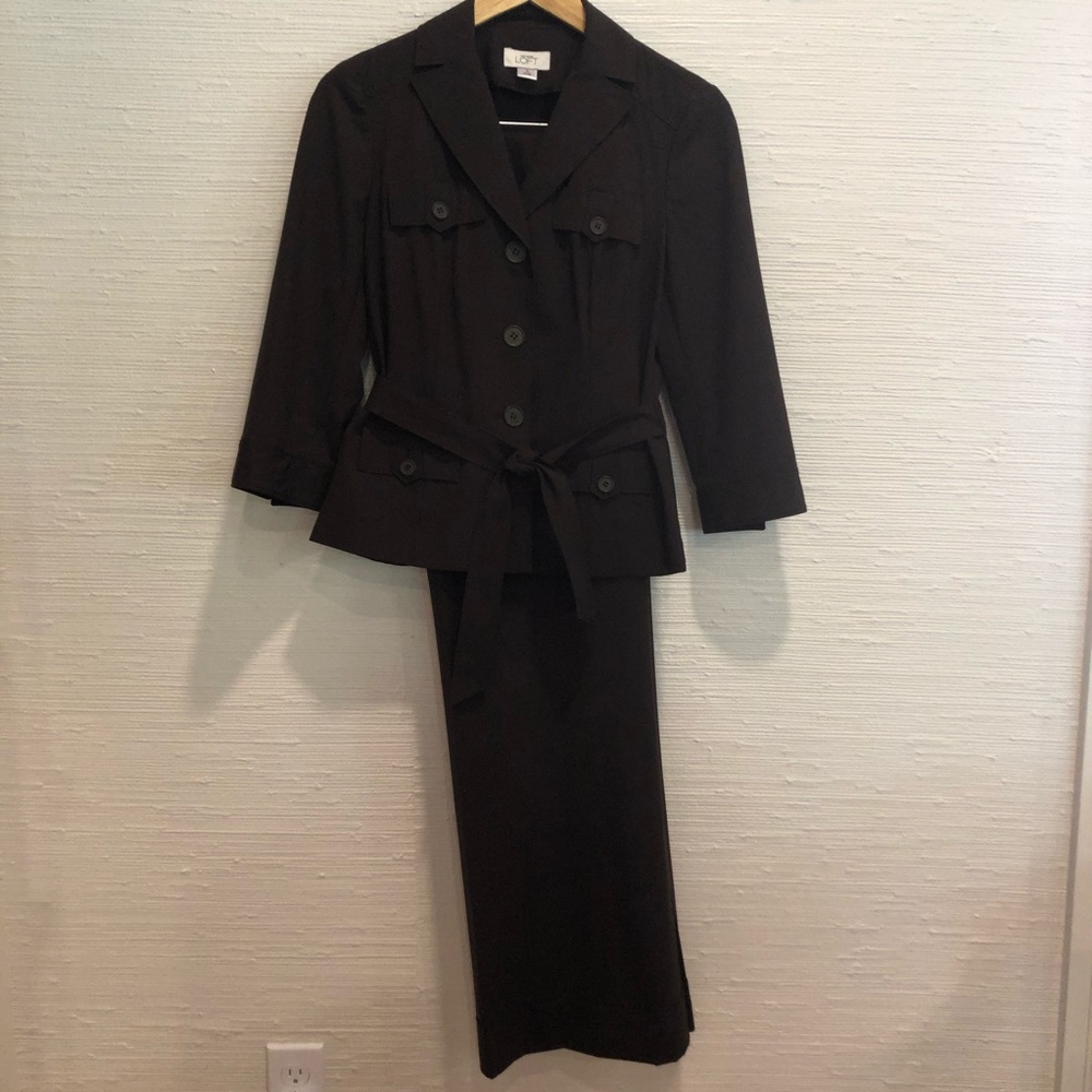Solid Brown Pant Suit Set